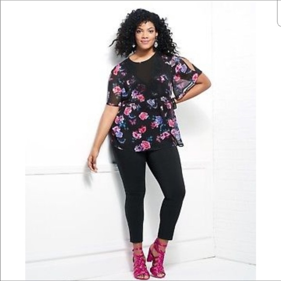 Torrid NWT Breathable Floral chiffon Lace Size 2X - Picture 5 of 12